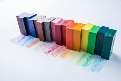 10-Piece APISCOR Wax Crayon Blocks Individual Colours